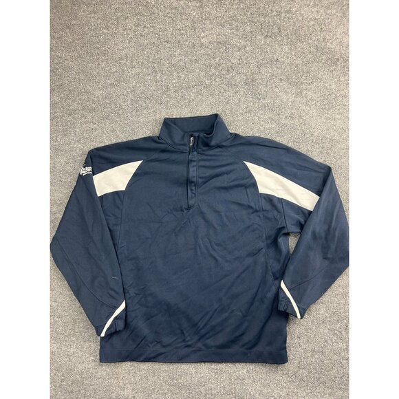 Nike Golf Jacket Men's Large Navy Blue White 1/4 Zip Fit Dry Pullover - Picture 1 of 7
